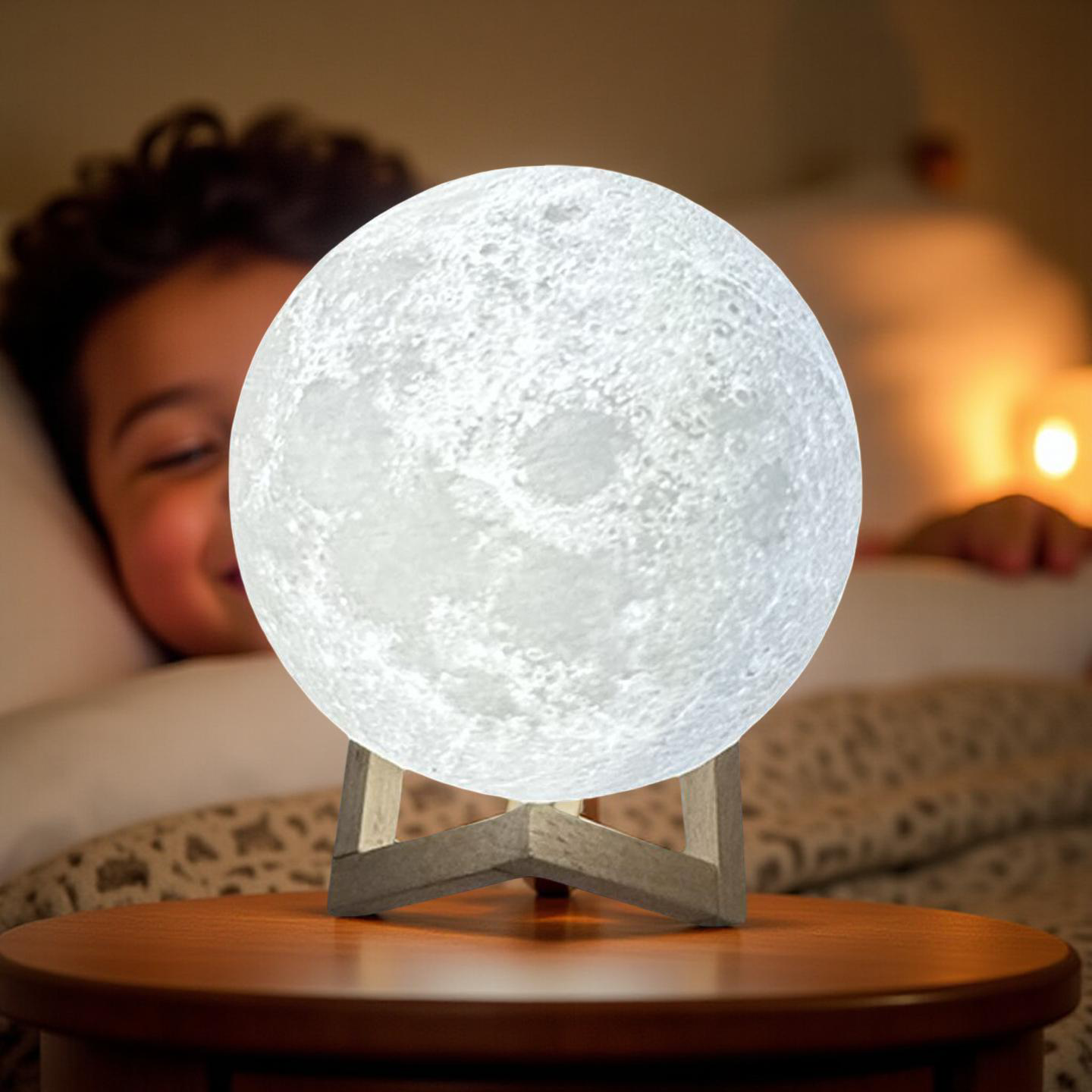 Lună Magică 3D - Lumina care aduce atmosfera în camera ta!