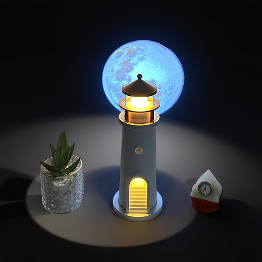 Lampă Magică Far cu Proiecție de Lună 3 în 1